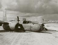 Asisbiz 44 34298 Douglas A 26B Invader 5AF 3AG89AS E landing gear failure belly land at Okinawa 11th Aug 1945 01