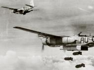 Asisbiz Douglas A 26 Invader 9AF 386BG554BS RUU over the drop zone in Germany 1945 01