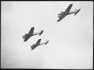 Asisbiz RAAF Avro Anson A4 19 A4 5 and A4 20 in a V formation over the Richmond Sydney area NSW Australia 01