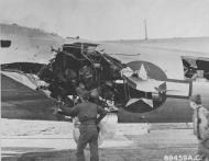 Asisbiz 44 8135 B 17G Fortress 8AF 91BG324BS DFA battle damaged fuselage 11th Jun 1944 01