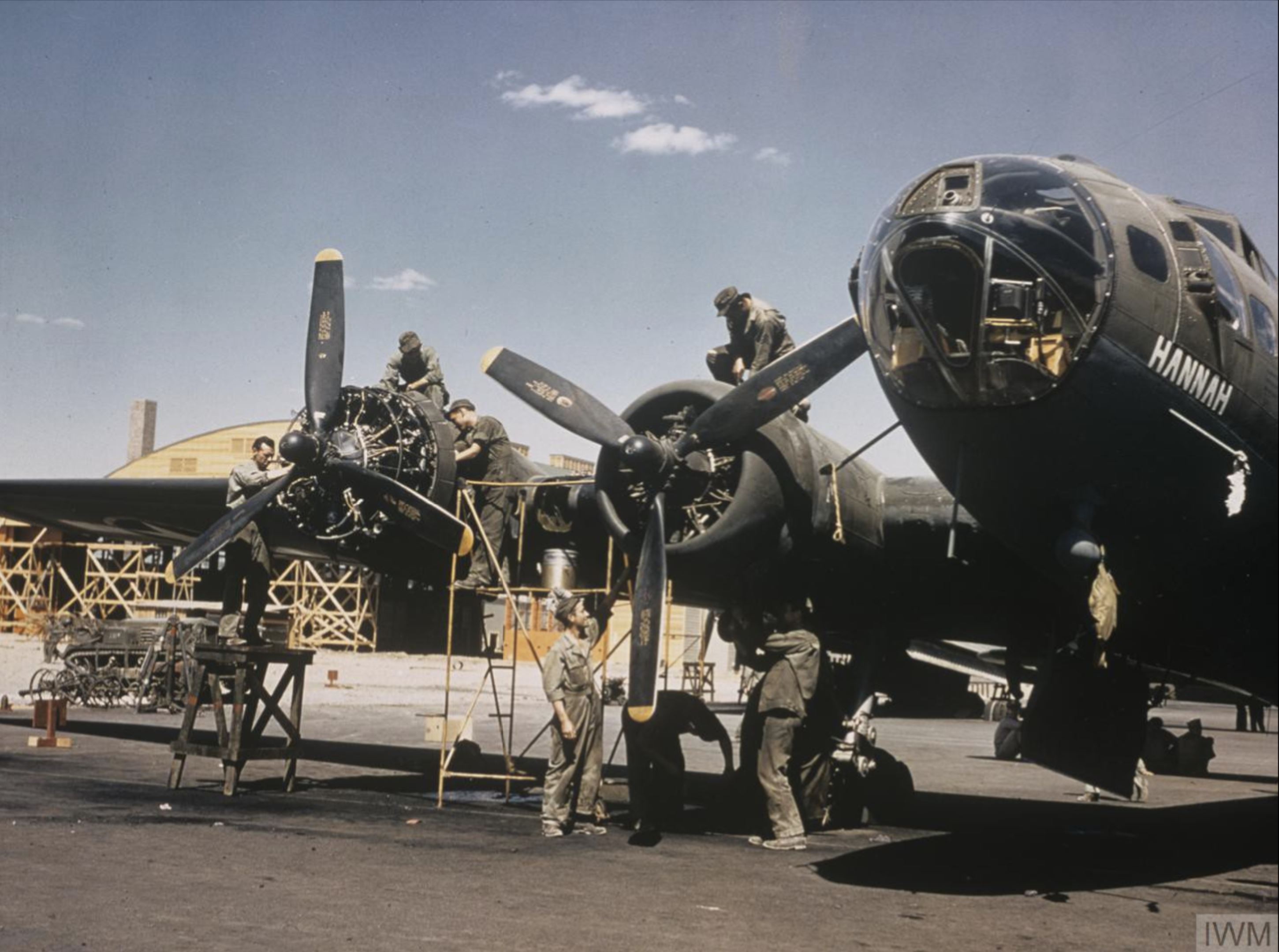 Asisbiz Boeing B-17F Fortress Named Hannah During Engine Checks At An ...