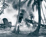 Asisbiz 42 40089 B 24D Liberator 13AF 307BG371BS Flying 8 Ball Jr destroyed by Jap raid on Funafuti Isl 22 Apr 1943 NA1085