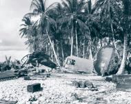 Asisbiz 42 40089 B 24D Liberator 13AF 307BG371BS Flying 8 Ball Jr destroyed by Jap raid on Funafuti Isl 22 Apr 1943 NA1087