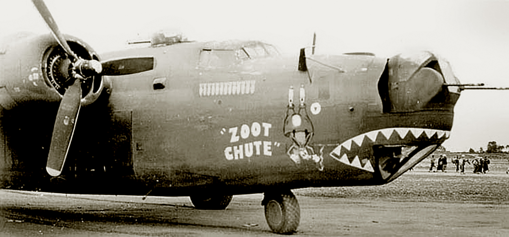 Asisbiz 42 73320 B-24J Liberator 14AF 308BG373BS Zoot Chute Nose Art ...