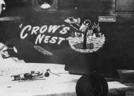 Asisbiz 42 94766 B 24H Liberator 8AF 34BG391BS Q6F Crow's Nest nose art left side FRE3422