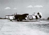 Asisbiz Consolidated B 24H Liberator 8AF 448BG used as a flight assembly ship based Seething Norfolk England FRE1780