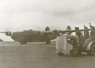 Asisbiz 42 52616 B 24H Liberator 8AF 44BG66BS QKR Glory Bee heading home to the USA leaving Wales 1945 01