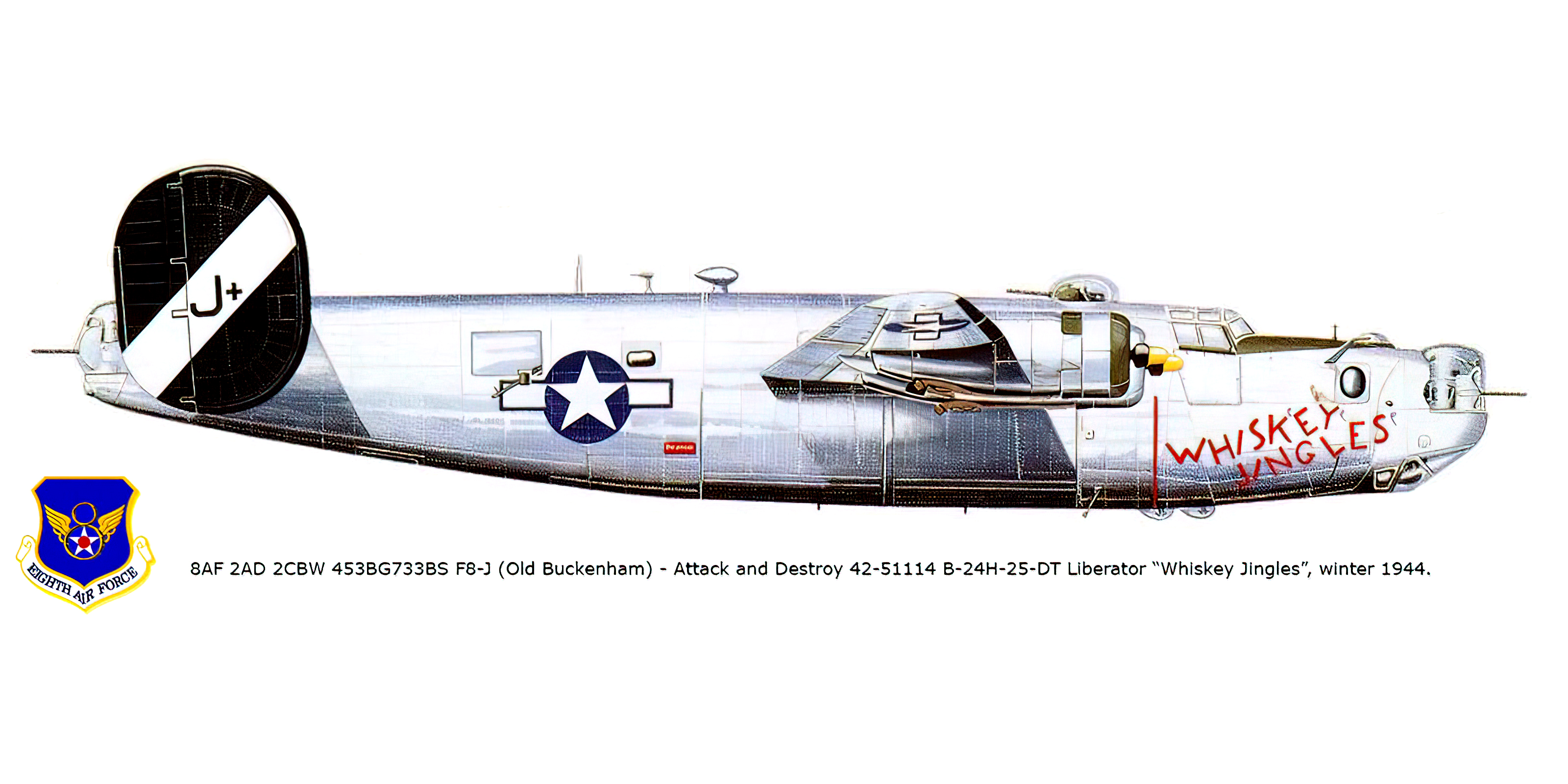 Asisbiz 42 51114 B-24H Liberator 8AF 2AD 2CBW 453BG733BS F8J Old ...