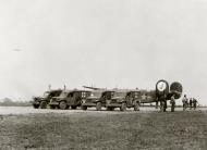 Asisbiz 41 28613 B 24H Liberator 8AF 453BG733BS F8W Maid of Fury with Dodge WC 54 ambulances England 16th Mar 1944 01