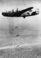 Asisbiz 42 52449 B 24D Liberator 15AF 465BG783BS E Gum Drop aka Patches over rail yards Forli Italy 19th May 1944 01