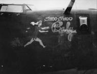 Asisbiz 41 29393 B 24H Liberator 8AF 467BG791BS 4ZB+ Shoo Shoo Baby nose art right side FRE1995