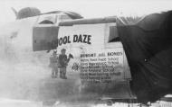 Asisbiz 44 50250 B 24L Liberator 8AF 467BG791BS 4ZE School Daze nose art right side at Rackheath FRE1981