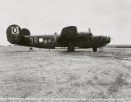 Asisbiz 42 52644 B 24H Liberator 8AF 486BG832BS 3RJ with battle damage at Manston 12th Jun 1944 FRE8496