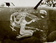 Asisbiz 42 52753 B 24H Liberator 8AF 486BG835BS H8F Hard t'get nose art right side Sudbury England 1944 01