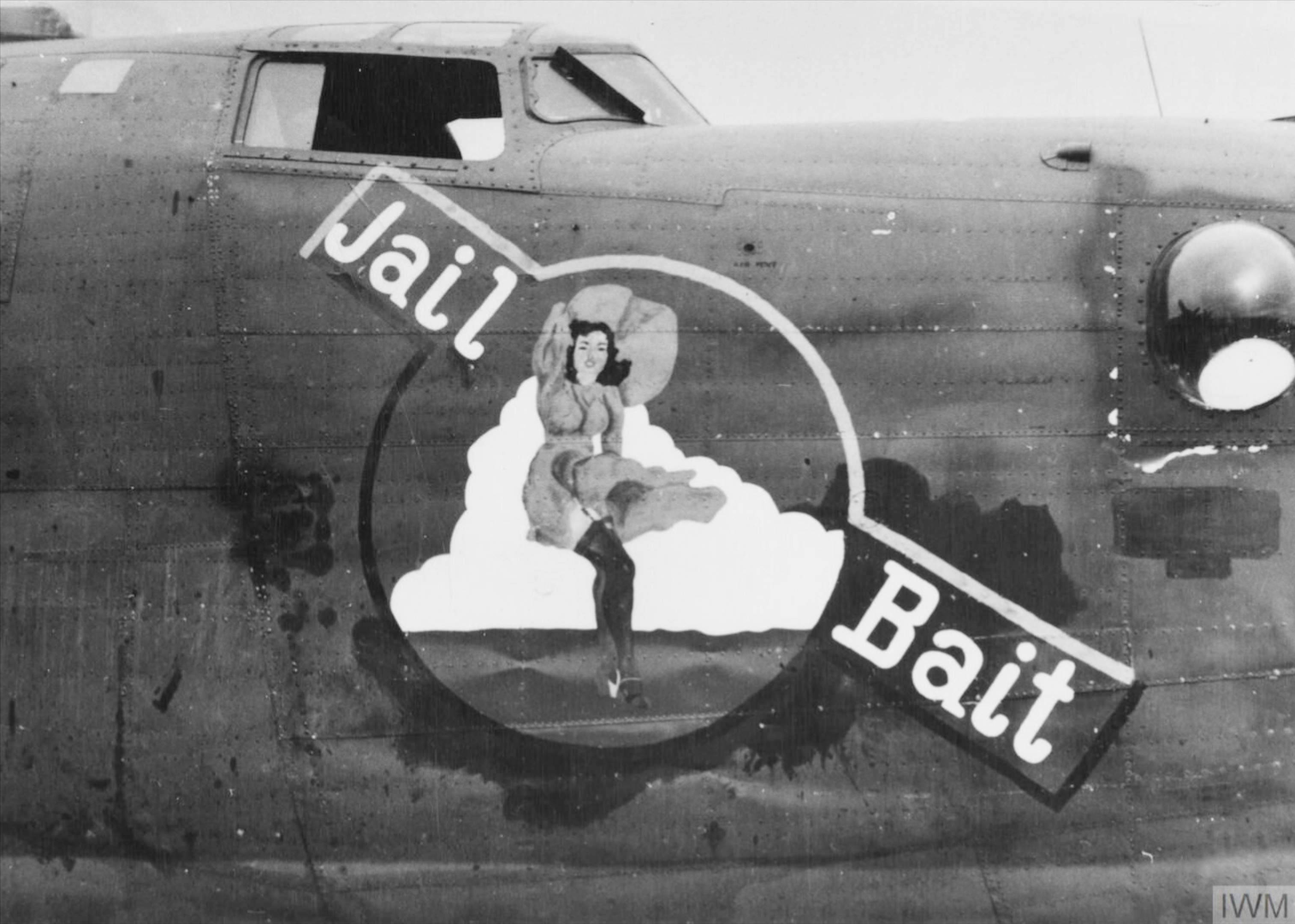 Asisbiz 42 110161 B-24J Liberator 8AF 491BG853BS T8J Jail Bait Nose Art ...