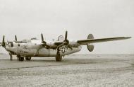 Asisbiz 42 95619 B 24J Liberator 8AF 491BG855BS V2L+ Bi Ubaby H2X preparing to take off Lydd England Oct 1 1944