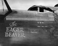 Asisbiz 41 23849 B 24D Liberator 5AF 90BG320BS The Eager Beaver nose art left side 01