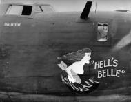 Asisbiz 41 24290 B 24D Liberator 5AF 90BG400BS Hell's Belle nose art right side 01