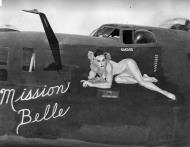 Asisbiz 42 40389 B 24D Liberator 5AF 90BG400BS Mission Belle nose art left side 01