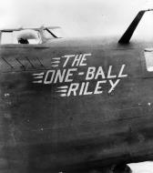 Asisbiz 42 40681 B 24D Liberator 5AF 90BG321BS The One Ball Riley nose art right side 01