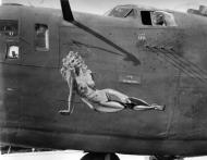 Asisbiz 42 40914 B 24D Liberator 5AF 90BG320BS nose art left side 01