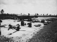 Asisbiz Consolidated B 24 Liberator 10AF 7BG436BS during engine change at Bishnupur India Aug 1943 01