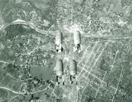 Asisbiz Target 10AF 7BG B 24 Liberators hit the railroad yards at Pyinmana Burma NA719