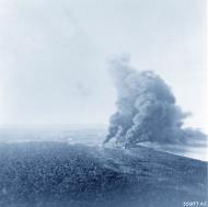 Asisbiz 13AF B 24 Liberator destroys Jap fuel storage tanks at Lutong Western Borneo 1945 NA348