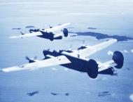 Asisbiz 7AF Consolidated B 24 Liberators form up to bomb Jima in the Bonin Islands NA855