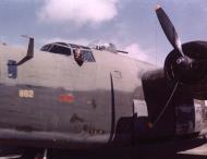 Asisbiz Aircrew USAAF Lt HB Stone in the cockpit of a Consolidated B 24 Liberator in Panama NA132