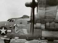 Asisbiz Consolidated US Navy PB4Y 2 Privateer VPB 106 The Super Chief nose art left side at Palawan 29th July 1945 01