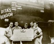 Asisbiz 41 30055 B 25D Mitchell 5AF 345BG500BS Air Apaches Rita's Wagon crew based in Pacific 23rd Oct 1944 01