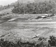 Asisbiz 41 30079 B 25D Mitchell 5AF 345BG500BG Saturday Nite with a Ki 46 II Dinah below at Wewak 4th Jan 1944 01