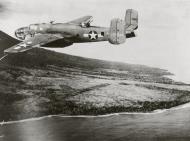 Asisbiz 41 30340 B 25D Mitchell 5AF 345BG499BS El Diablo IV aka Lil Shifless over Cape Gloucester 26th Dec 1943 01