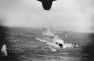 Asisbiz 5AF 345BG B 25's attacking Japanese Kaiko Maru 956GT Hourai Tanker 6th July 1945 03