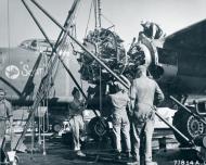 Asisbiz B 25 Mitchell 38BG Scat undergoing engine change at Garbutt Field Townsville Australia 11th Nov 1942 NA637