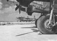 Asisbiz 41 30778 B 25D Mitchell 7AF 45BG396BS Lady Godiva strafer nose package at Iwo Jima 27th Jun 1945 01