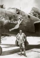 Asisbiz B 25 Mitchell 7AF 41BG48BS Paper Doll with Bottsford and nose art left side Gilbert Islands 1943 01