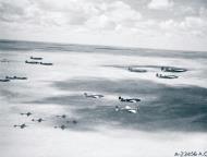 Asisbiz 12AF B 25 Mitchells from 321BG flying in formation over the Tunisian desert 1943 NA671