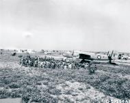 Asisbiz 42 53460 B 25C Mitchell 9AF Sand Blower during a Easter service in North Africa April 1943 NA602