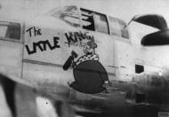 Asisbiz 43 27676 B 25J Mitchell 12AF 310BG380BS The Little King nose art left side FRE11796