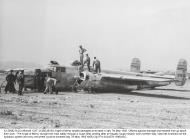 Asisbiz 43 35982 B 25J Mitchell 12AF 310BG381BS Angel of Mercy landed damaged at its base in Italy 7th May 1945 01