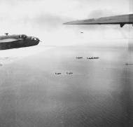 Asisbiz B 25 Mitchells 12AF in formation over the Mediterranean headed for Tripoli Libya Nov 1942 02