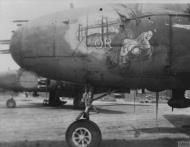 Asisbiz B 25G Mitchell nose art left side in Palawan Sep 1945 FRE11805