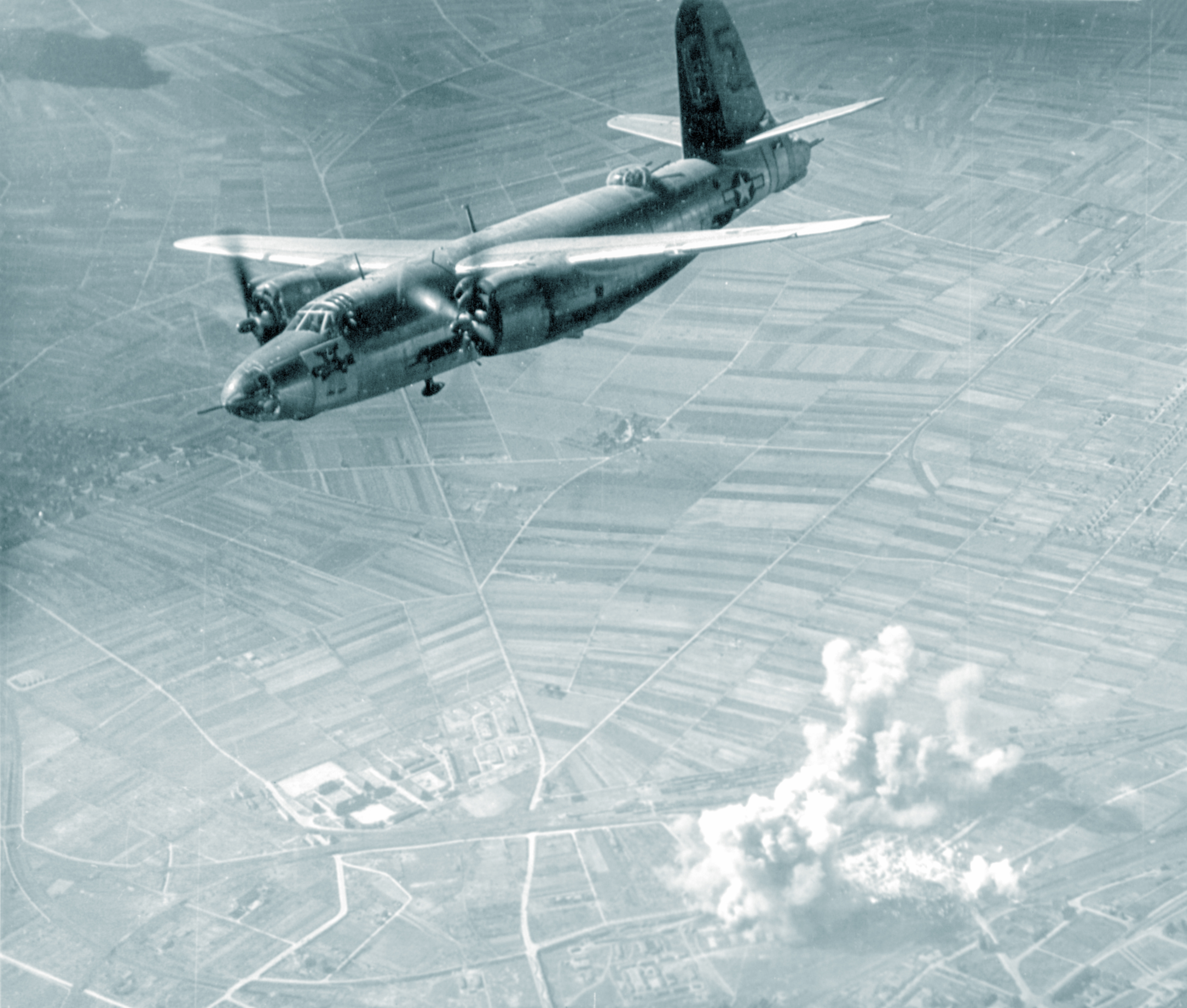 Asisbiz USAAF B-26 Marauder 12AF 320BG444BS 85 After Bombing Heidelberg ...