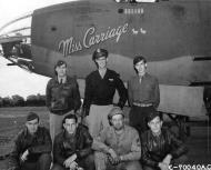 Asisbiz 41-34061 B-26C Marauder 9AF 386BG552BS RGM Miss Carriage with crew Great Dunmow Essex Engalnd Sep 1943 01