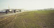 Asisbiz USAAF B 26 Marauders 9AF 344BG line up for take off England May 1944 FRE7118