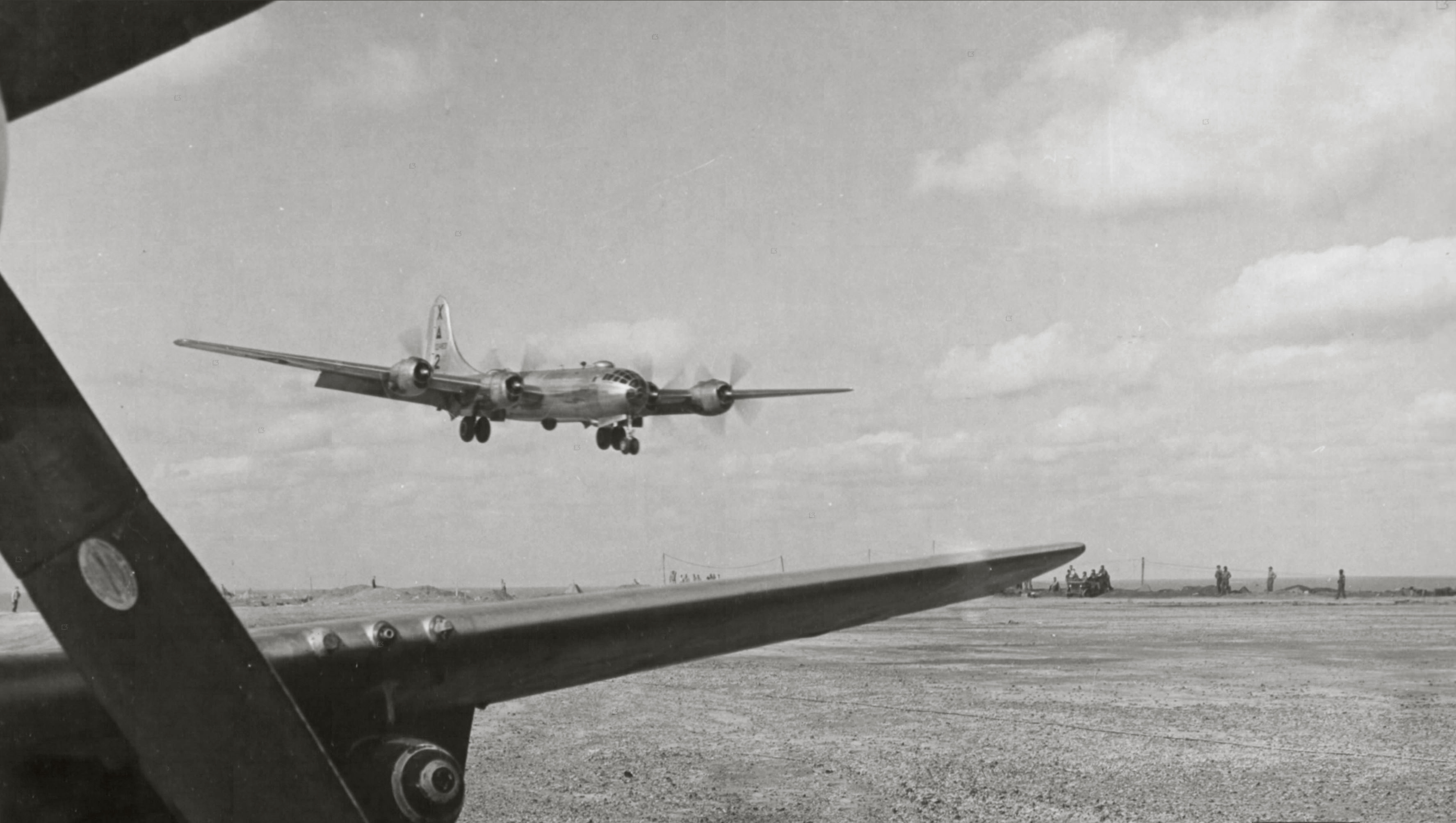 Asisbiz Boeing B-29 Superfortress 20AF 9BG1BS God's Will Landing At Iwo ...