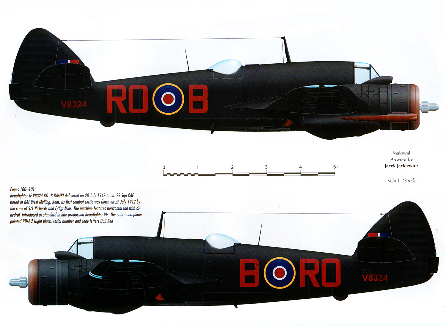 Asisbiz Beaufighter IF RAF 29Sqn ROB V8324 Mellersh West Malling Aug ...