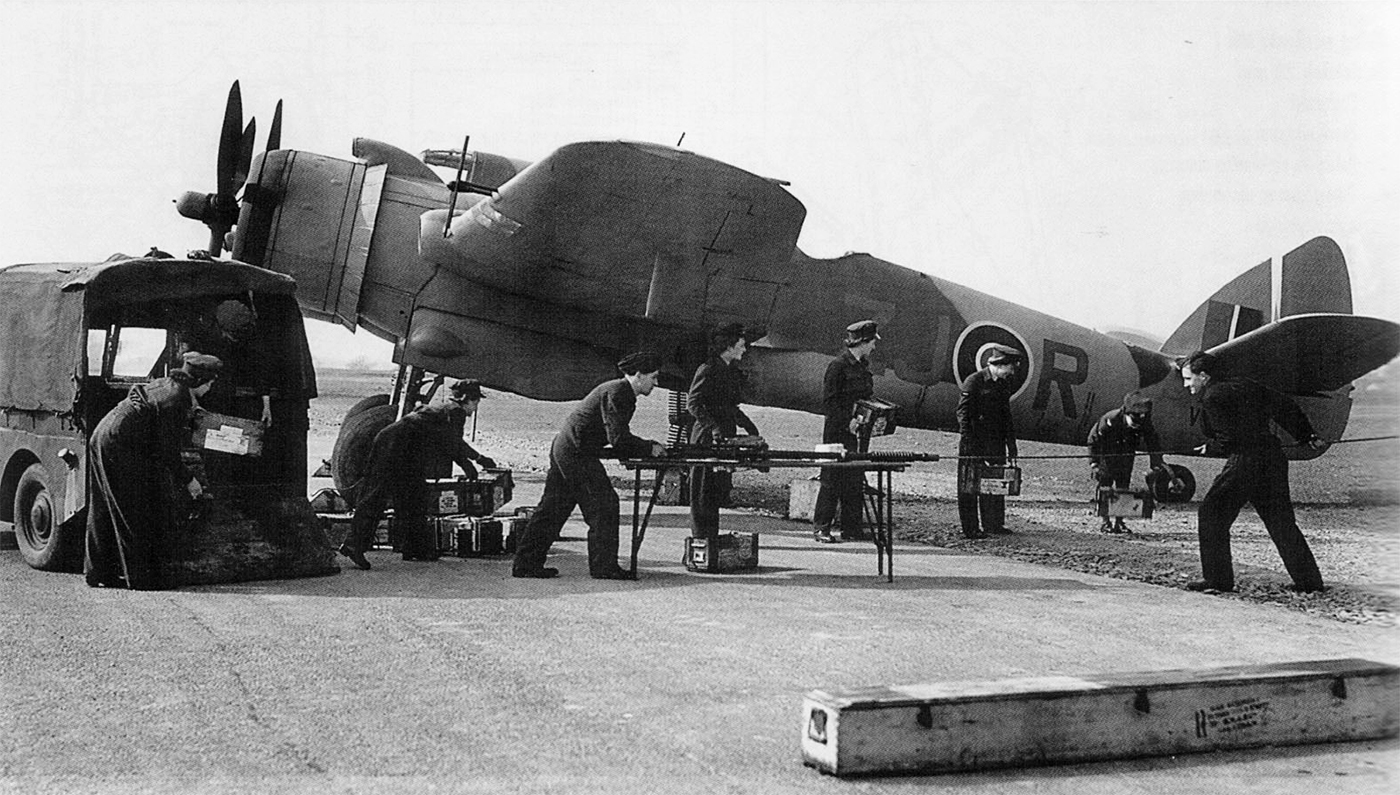 Asisbiz Beaufighter VIF RAF 96Sqn ZJR V8748 being re armed at Honiley ...